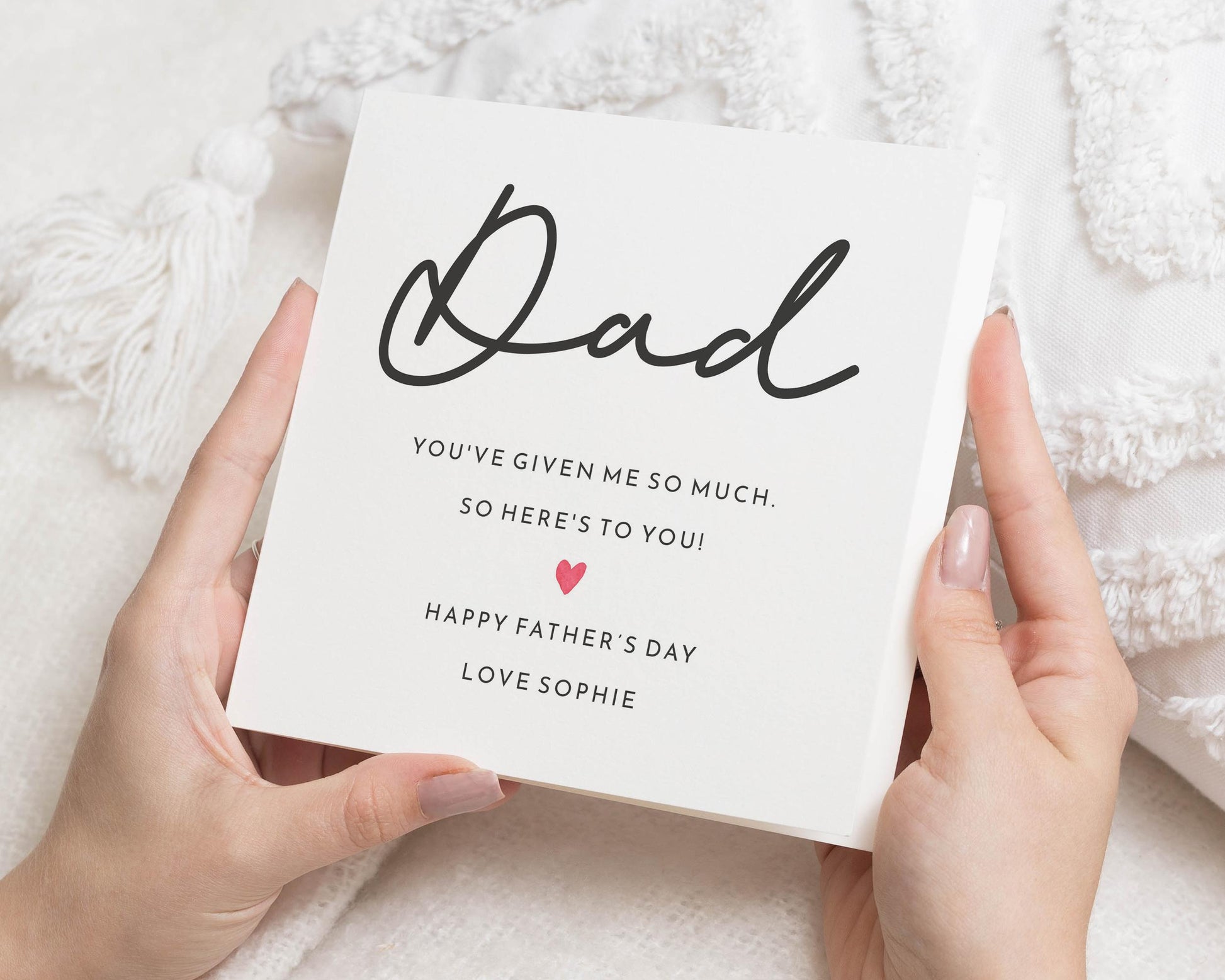 Fathers Day Card for Dad, Personalised Fathers Day Card, Fathers Day Card from Daughter, Happy Fathers Day Card, Card for Him