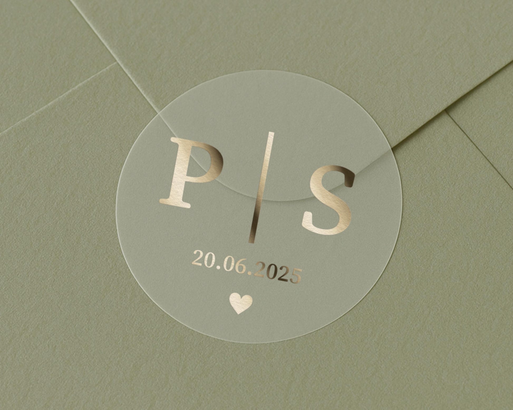 Personalised Wedding Sticker, Initials Wedding Seal, Gold Foil Envelope Sticker, Custom Date Sticker, Wedding Envelope Seal