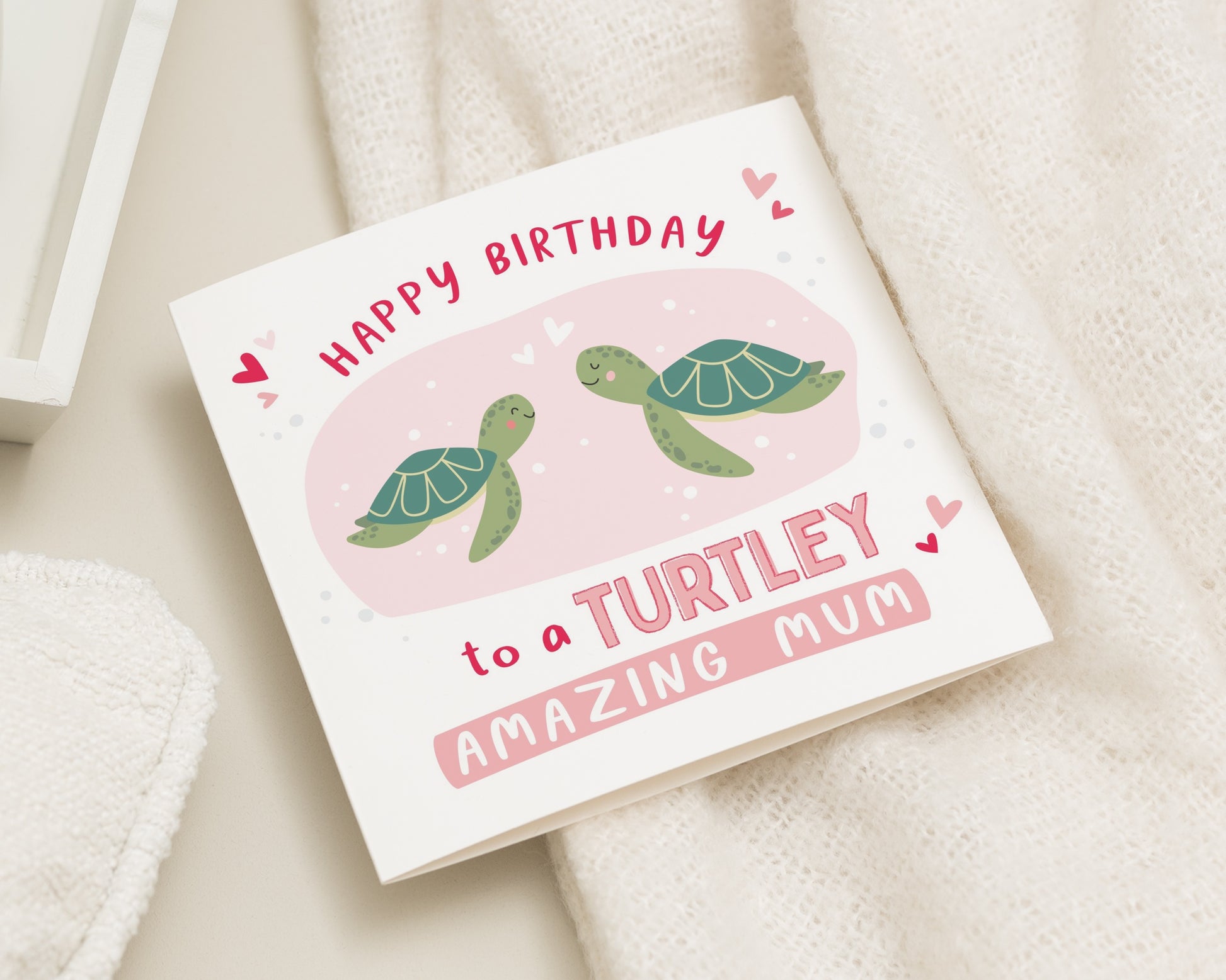 Birthday Card for Mum, Funny Turtle Birthday Card, Birthday Card for Her, Cute Birthday Card, Personalised Mum Birthday Card