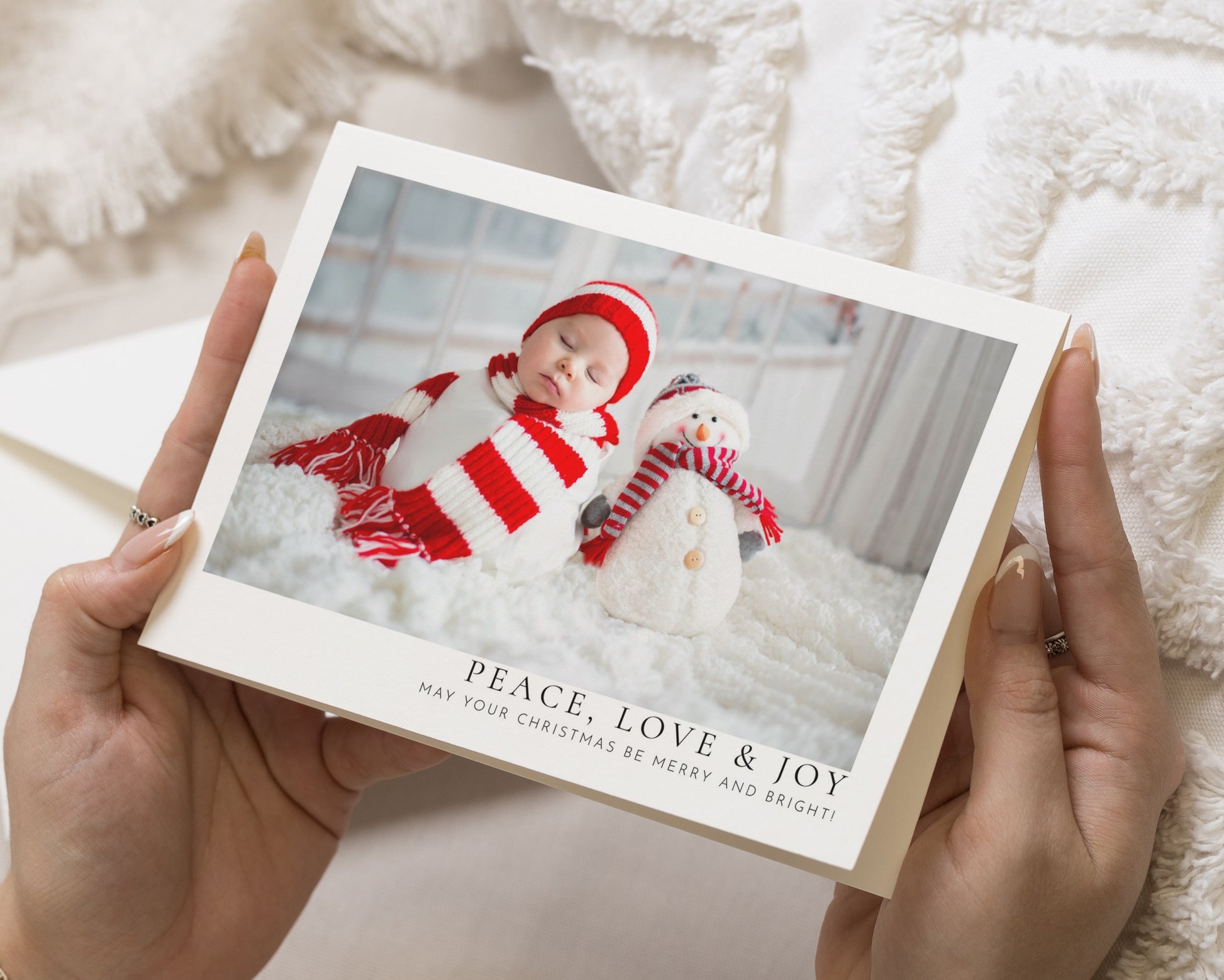 Personalised Photo Christmas Card, Pack of Christmas Cards, Pack of 10, 20, 50 or 100, Baby Christmas Card, Folded Christmas Card