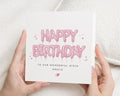 Birthday Card for Niece, Personalised Niece Birthday Card, Happy Birthday Card, Girl Birthday Card, Custom Balloon Card, Cute Birthday Card