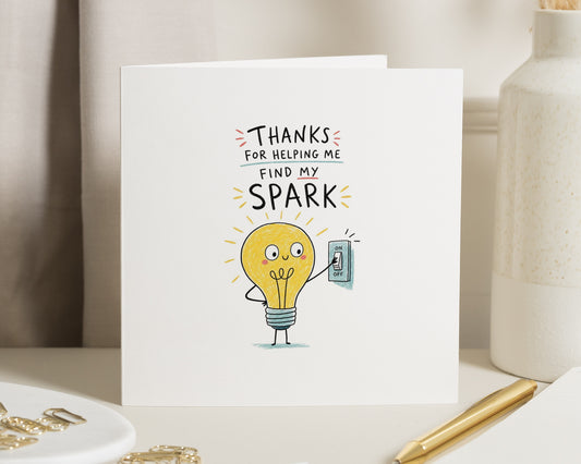 Teacher Thank You Card, Thank You Card for Teacher, Teaching Assistant Card, Tutor Thank You Card, School Thank You Card, Light Bulb Card
