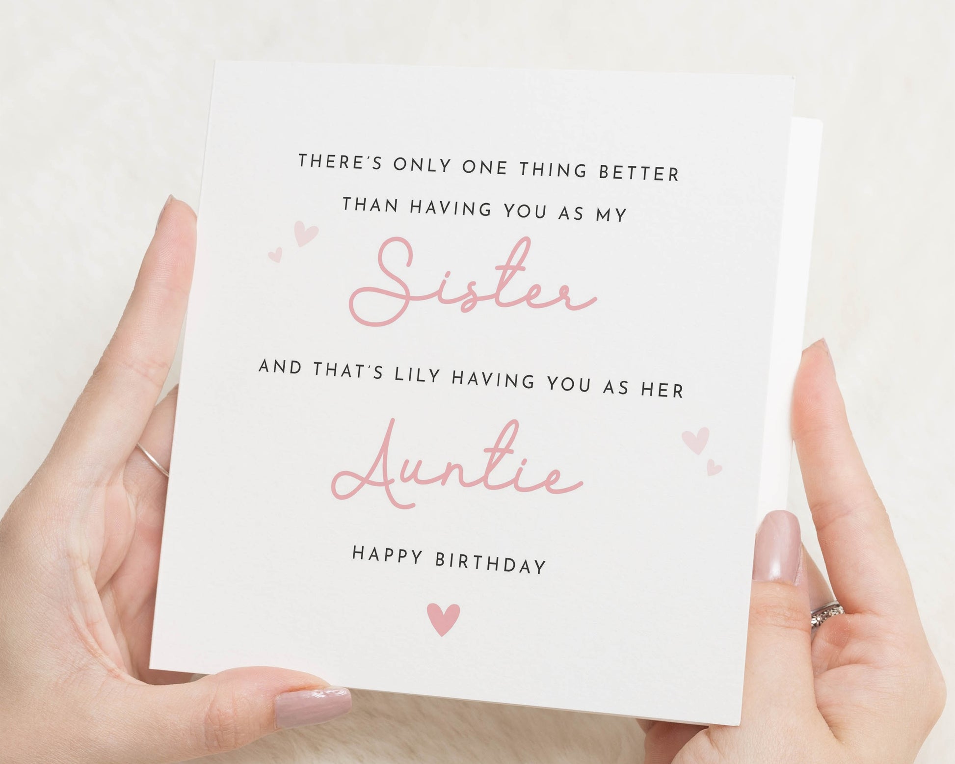 Birthday Card for Sister, Sister Birthday Card, Birthday Card for Auntie, Personalised Birthday Card from Niece, Auntie Birthday Card