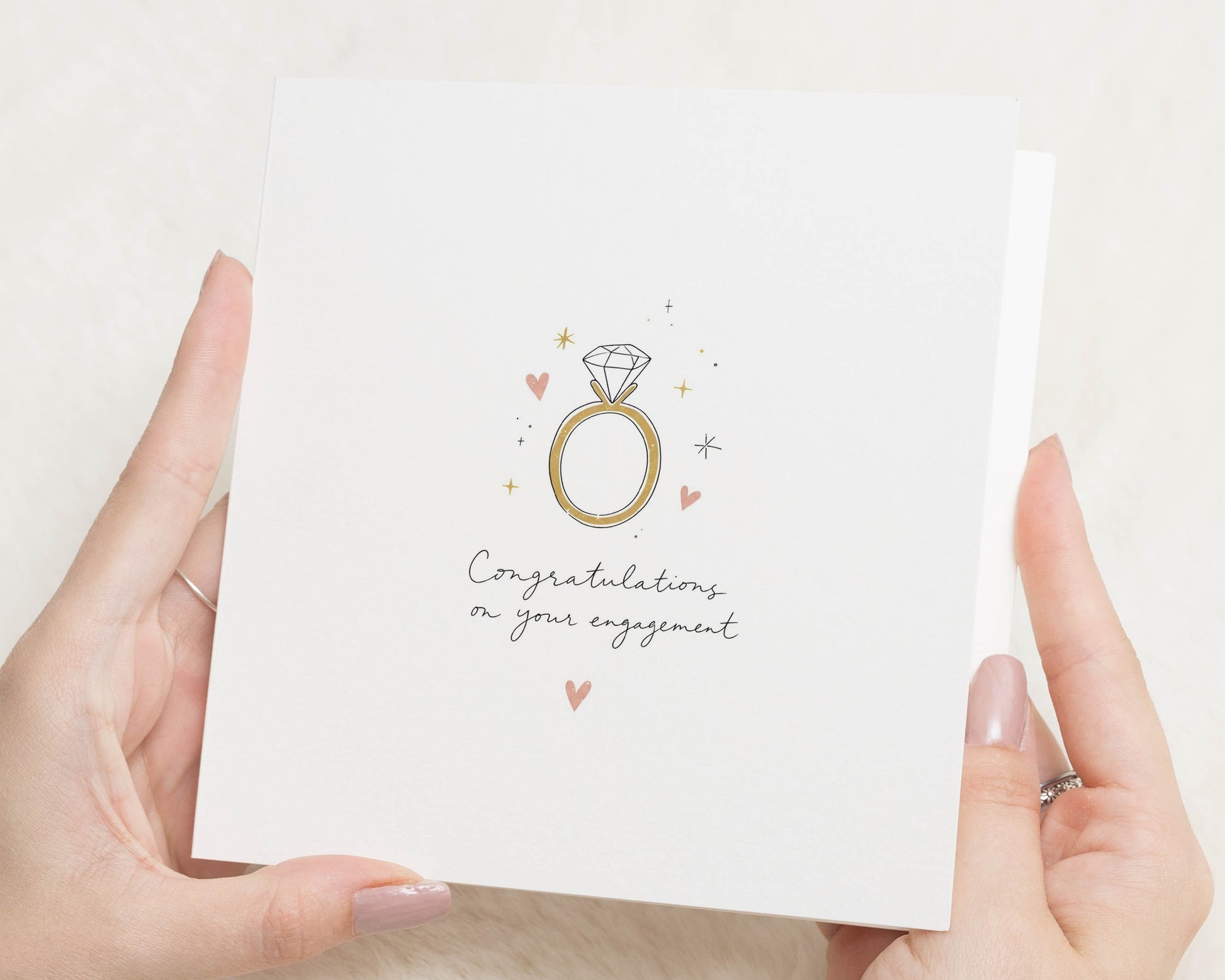 Engagement Card, Congratulations on Your Engagement Card, Engagement Congratulations Card, Wedding Proposal Card, Diamond Ring Card