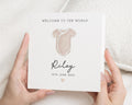 New Baby Card, Personalised Baby Card, Welcome To The World Card, Baby Girl Card, Baby Boy Card, Custom New Baby Gift, Baby Shower Card