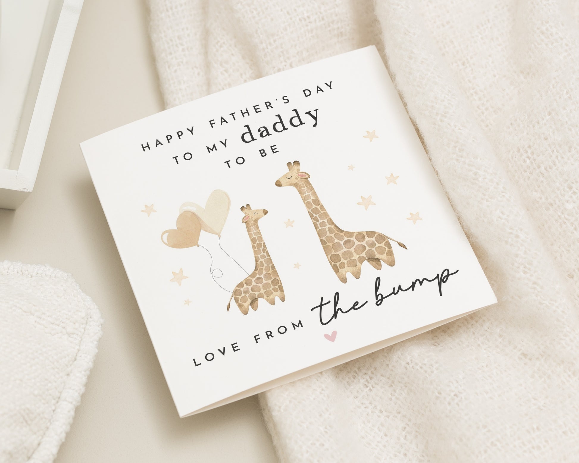 Fathers Day Card from the Bump, Daddy to Be Card, Giraffe Fathers Day Card, Cute Fathers Day Card for Dad, Personalised Daddy Card