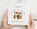 Valentines Day Card, Otter Card, Cute Valentines Card, Romantic Card for Him, Card for Her, Otterly in Love Card, Anniversary Card