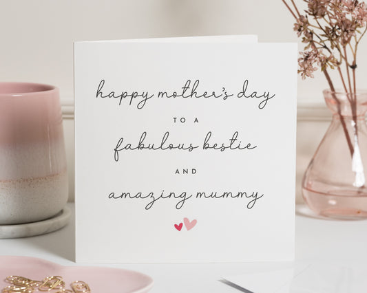 Mother's Day Card for Mummy, Best Friend Mother's Day Card, Greeting Card for Mum, Fabulous Mummy Card, Cute Mother's Day Card