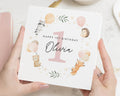 1st Birthday Card for Girl, Personalised Birthday Card, Animal Birthday Card, Birthday Card for Daughter, Cute First Birthday Card
