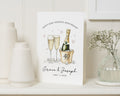 Ruby Wedding Anniversary Card, 40th Anniversary Card, Personalised Anniversary Card, Wedding Anniversary Card for Couple, Champagne Card