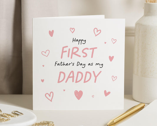 First Fathers Day Card, Fathers Day Card from Baby, Daddy Fathers Day Card, Fathers Day Card for Him, Cute Fathers Day Card