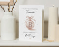 Fiancée Christmas Card, Christmas Card for Her, Personalised Christmas Card, Xmas Card for Fiancée, Initial Xmas Card, Romantic Xmas Card