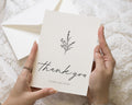 Personalised Wedding Thank You Cards, Wedding Thank You Card, Minimal Thank You Cards, Floral Thank You Cards, Folded Thank You Cards