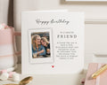 Friend Birthday Card, Best Friend Birthday Card, Personalised Photo Birthday Card for Friend, Birthday Card for Her, Poem Birthday Card