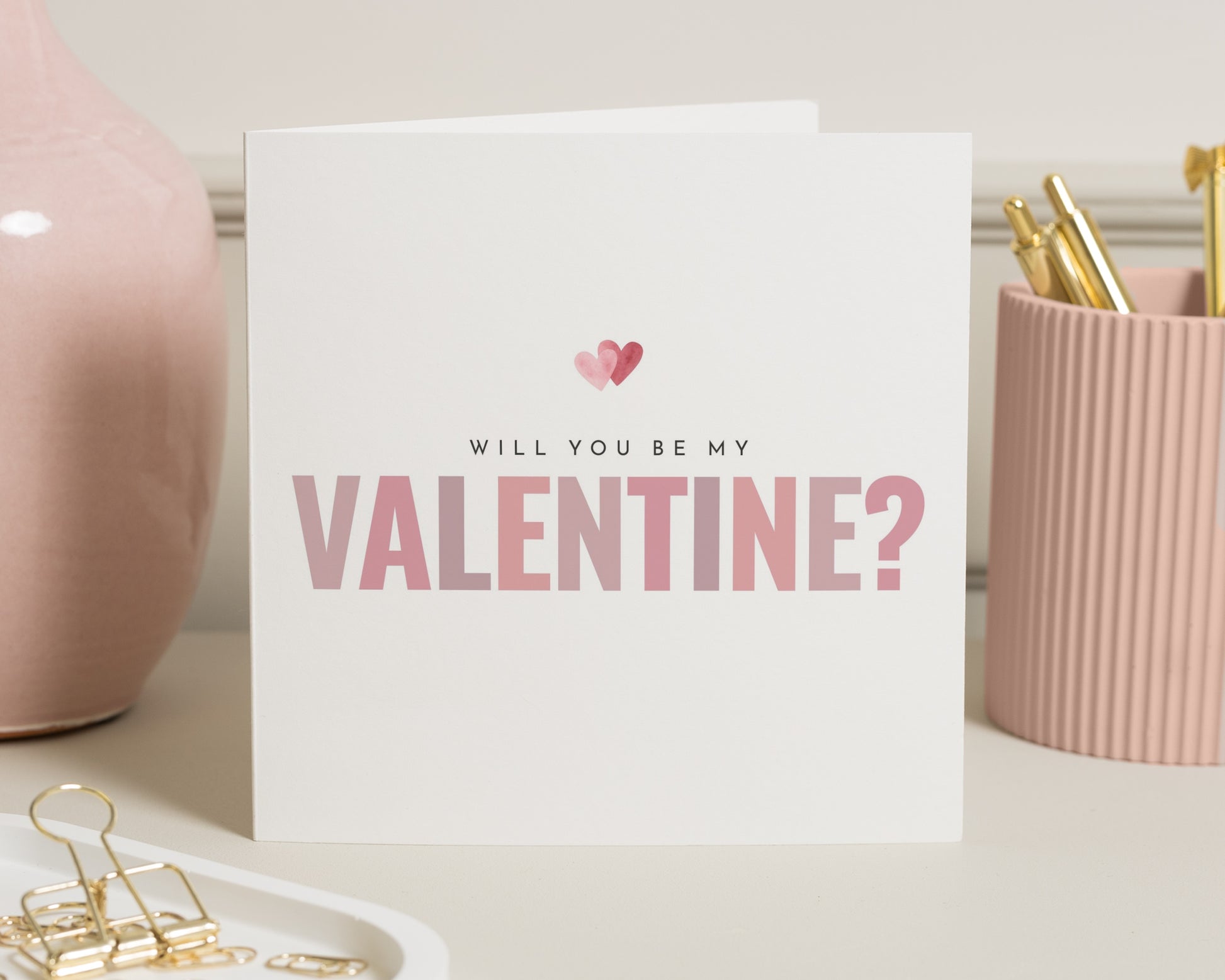 Will You Be My Valentine Card, Valentines Day Card, Valentine Card for Him, Valentine Card for Her, Simple Valentines Card