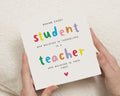 Teacher Thank You Card, Thank You Card for Teacher, End of Term Card, Teacher Appreciation Card, Rainbow Teacher Card