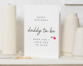 Birthday Card for Daddy to Be, Dad Birthday Card From the Bump, Pregnancy Birthday Card, Daddy Birthday Card, Birthday Card for Dad