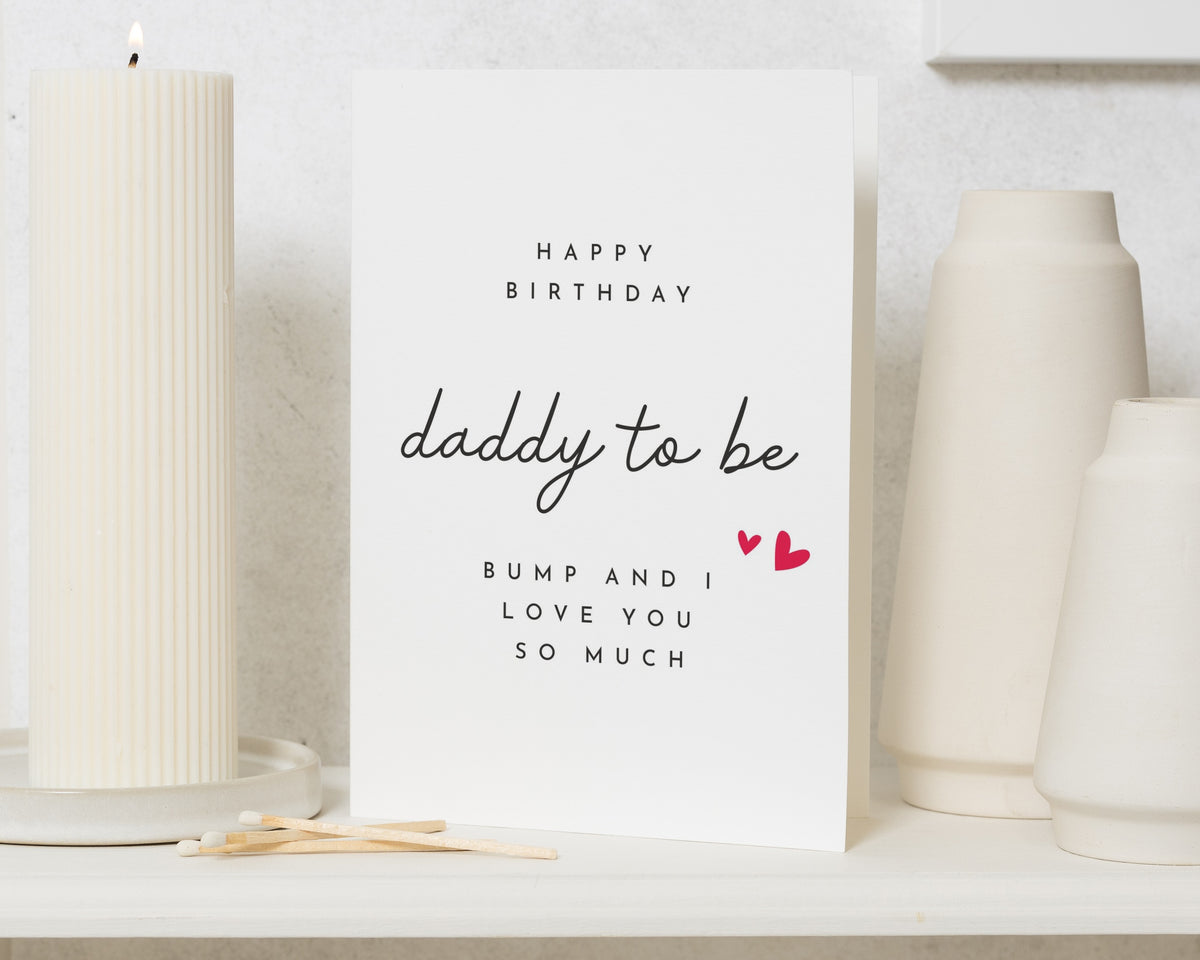 Birthday Card for Daddy to Be, Dad Birthday Card From the Bump, Pregnancy Birthday Card, Daddy Birthday Card, Birthday Card for Dad