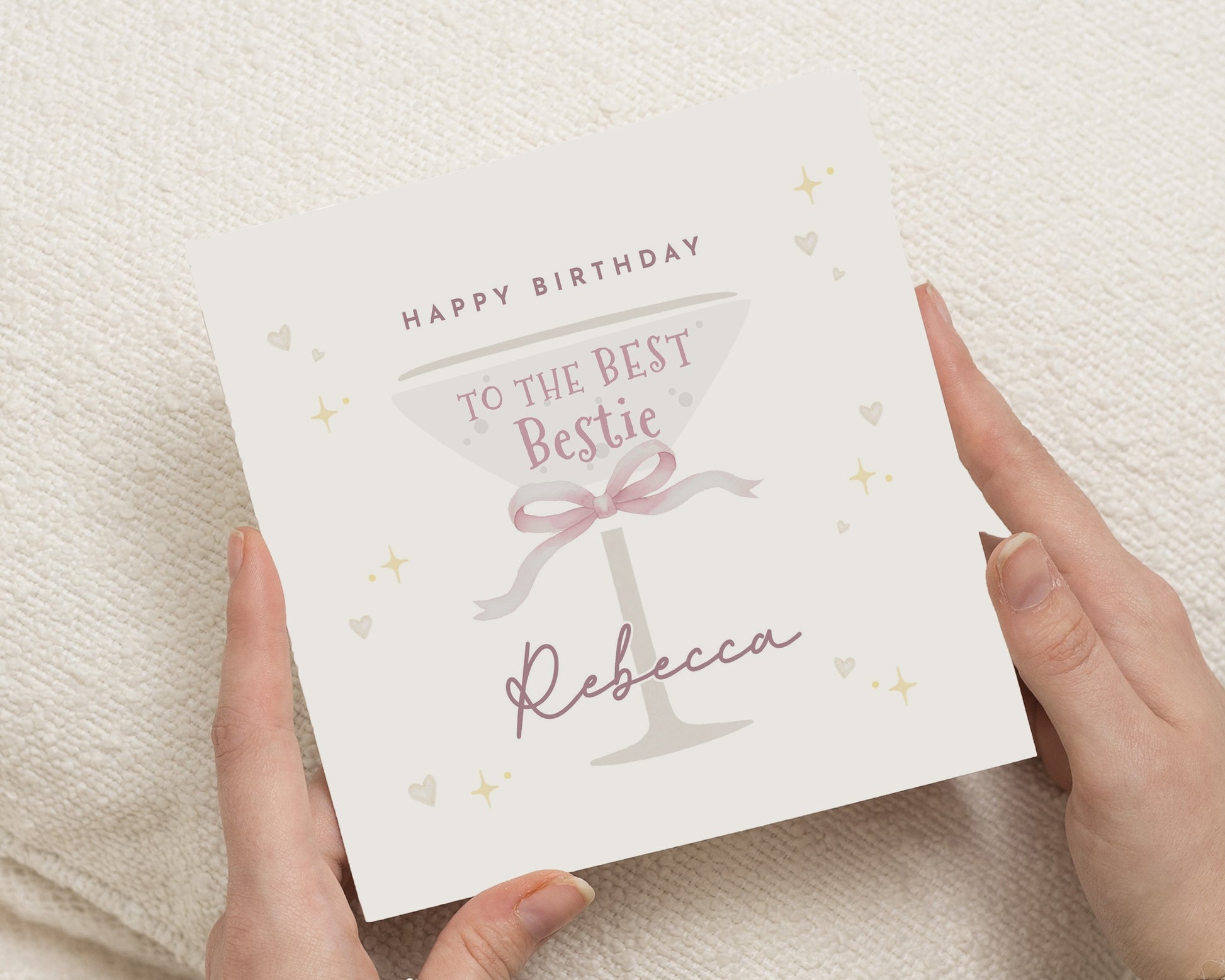 Birthday Card for Best Friend, Personalised Bestie Birthday Card, Birthday Card for Her, Cute Birthday Card for Friend