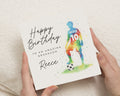 Birthday Card for Grandson, Personalised Football Birthday Card, Grandson Birthday Card, Birthday Card for Boy, Custom Name Birthday Card