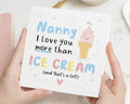 Nanny Birthday Card, Birthday Card for Nanny, Nanny Card, Cute Birthday Card for Her, I Love You Card, Ice Cream Card for Nanny