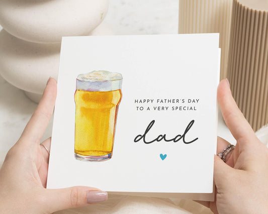 Fathers Day Card for Dad, Fathers Day Card, Special Dad Card, Beer Card, Fathers Day Card from Daughter, Fathers Day Card from Son