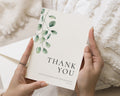 Personalised Wedding Thank You Cards, Wedding Thank You Cards, Greenery Thank You Cards, Folded Thank You Card for Wedding, Simple, Minimal