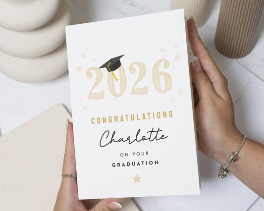 Graduation Card, Personalised Graduation Card, Congratulations Graduate Card, University Graduation Card, Custom Graduation Year Card