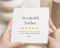 Teacher Thank You Card, Wonderful Teacher Card, End Of Term Card, Funny Teacher Card, Thank You Card For Teacher, Star Teacher Card
