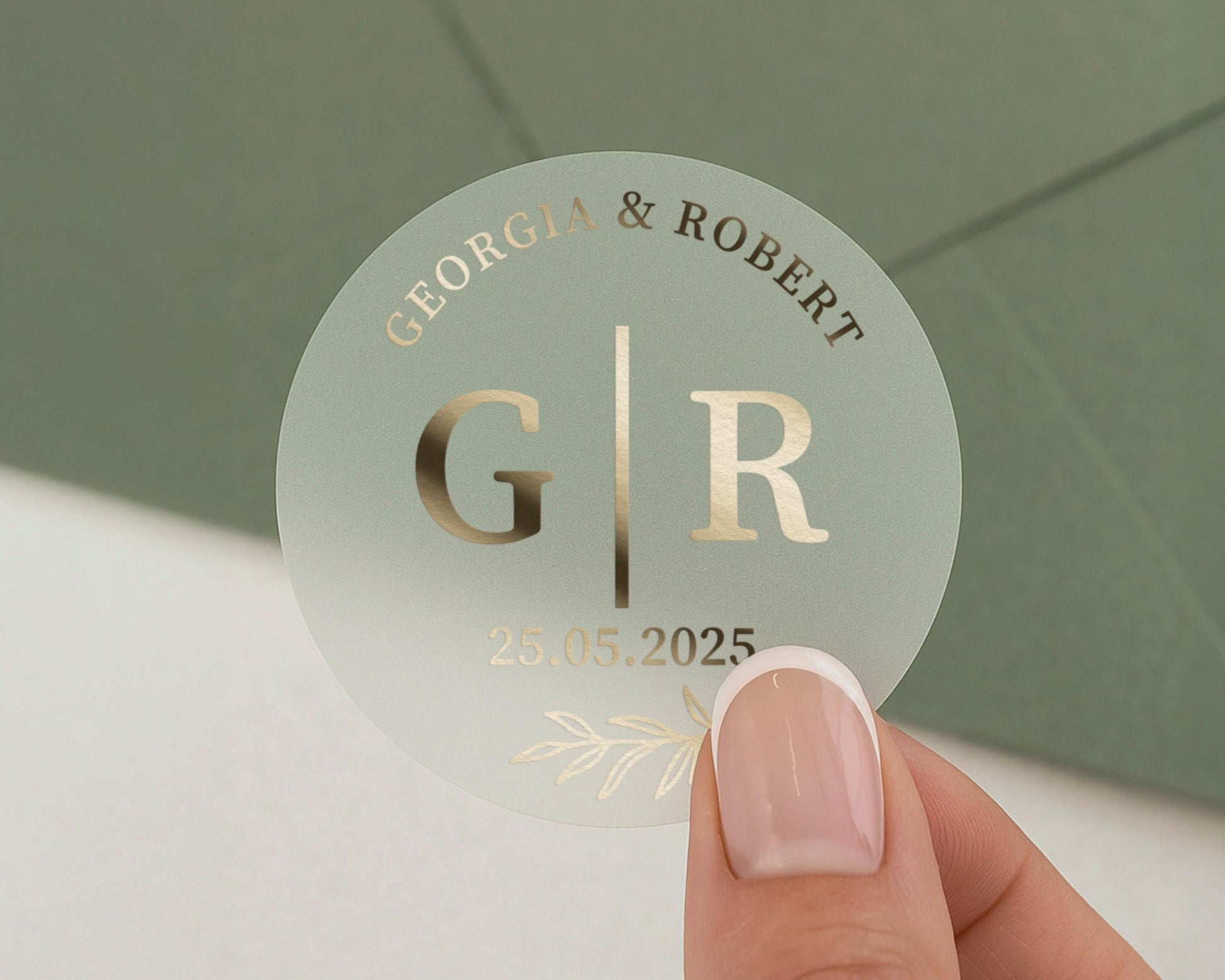 Personalised Wedding Sticker, Gold Foil Initials Sticker, Custom Wedding Seal, Monogram Wedding Sticker, Wedding Envelope Seal