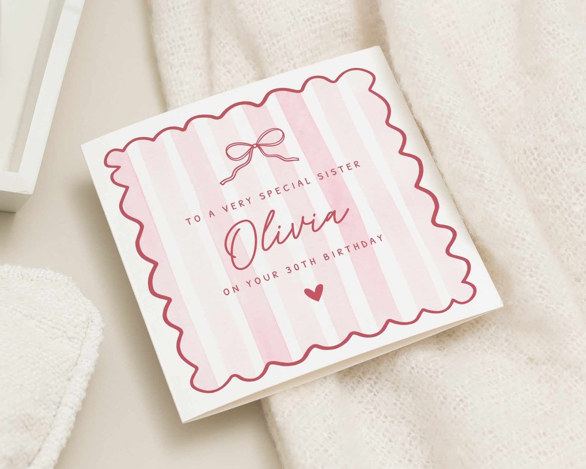 Personalised 30th Birthday Card for Sister, Sister 30th Birthday Card, Birthday Card for Sister, 30th Birthday Card for Her, Custom Card
