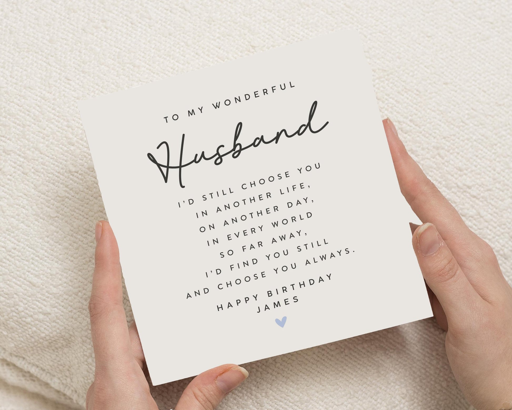 Birthday Card for Husband, Husband Birthday Card, Birthday Card for Him, Personalised Husband Card, Romantic Birthday Card for Men