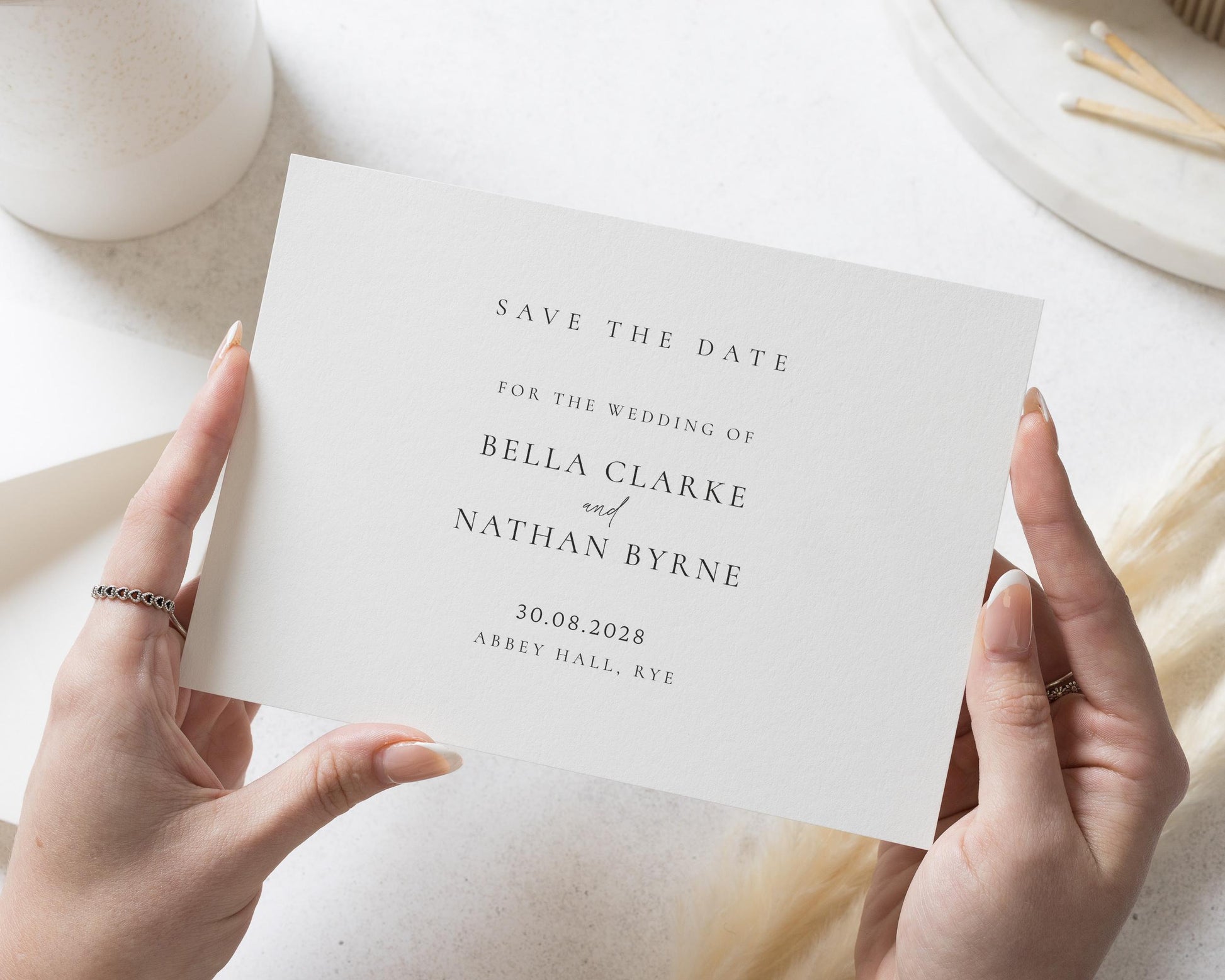 Personalised Save the Date Card, Wedding Save the Date Card, Simple Save the Date, Minimal Save the Date, Custom Save the Date Card, Elegant