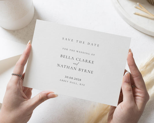 Personalised Save the Date Card, Wedding Save the Date Card, Simple Save the Date, Minimal Save the Date, Custom Save the Date Card, Elegant