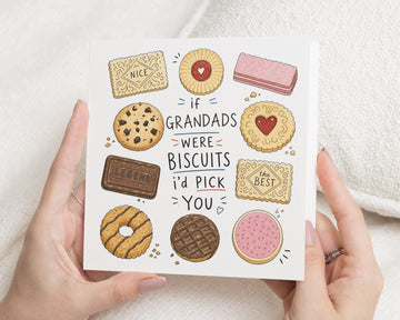 Grandad Fathers Day Card, Funny Grandad Card, Biscuit Pun Card, Card for Grandad, Grandad Birthday Card, Grandfather Card, Cute Card for Him