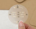 Thank You Sticker, Wedding Thank You Sticker, Special Day Sticker, Gold Foil Thank You, Party Thank You Sticker, Wedding Sticker