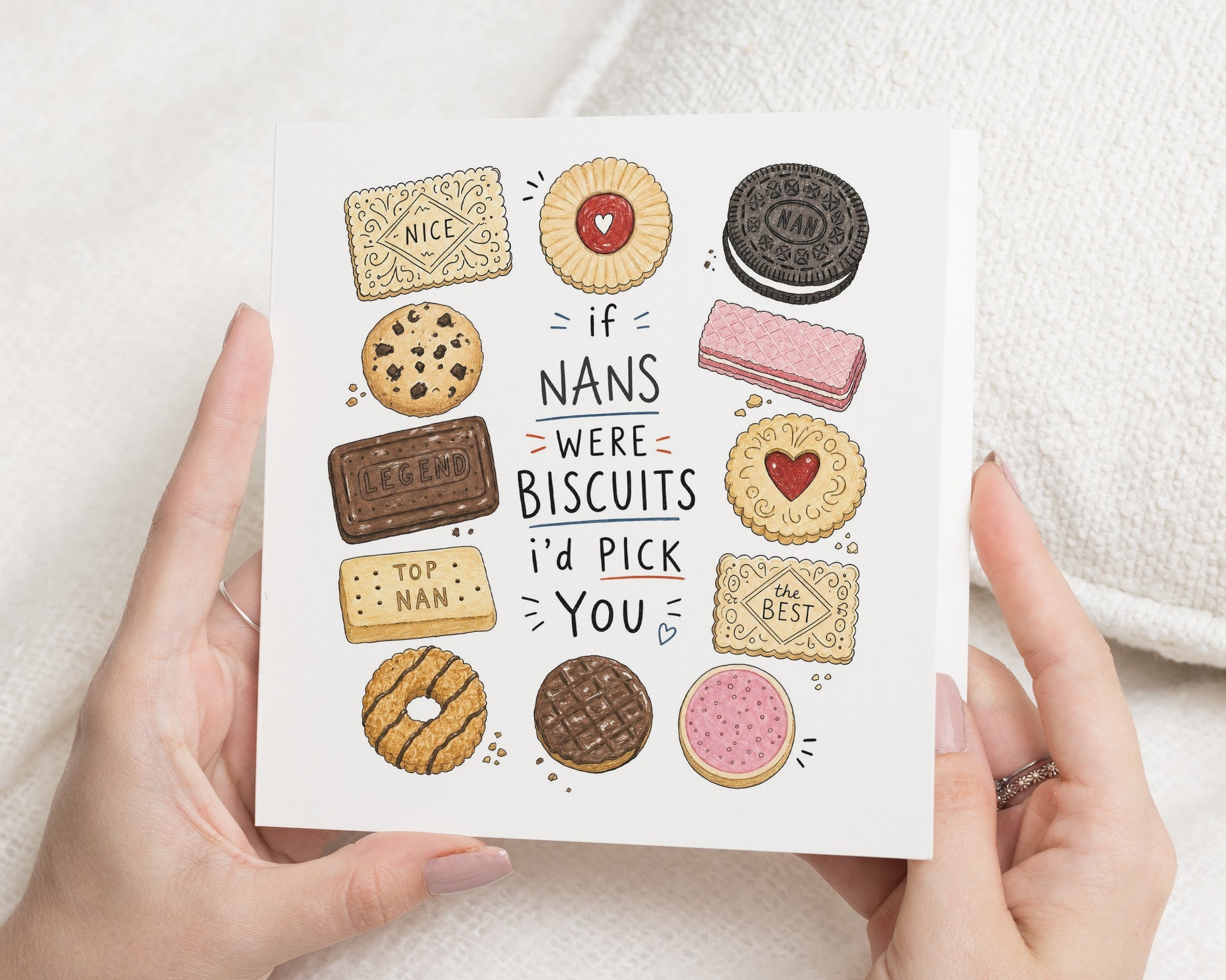 Nan Birthday Card, Birthday Card for Nan, Mothers Day Card for Nan, Grandma Card, Funny Biscuit Card for Nanny, Cute Nan Card