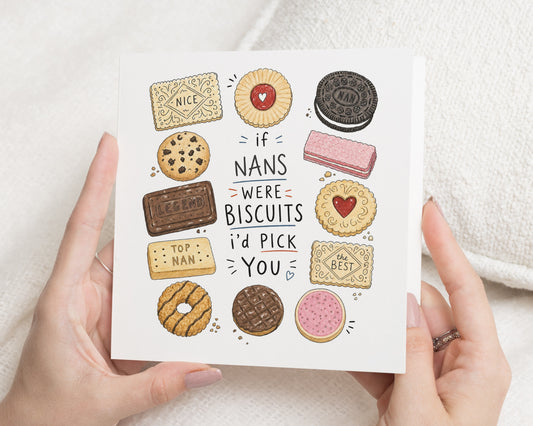 Nan Birthday Card, Birthday Card for Nan, Mothers Day Card for Nan, Grandma Card, Funny Biscuit Card for Nanny, Cute Nan Card