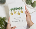 Personalised Christmas Card, Family Christmas Card, Christmas Card for Family, Custom Name Christmas Card, Star Decoration Christmas Card