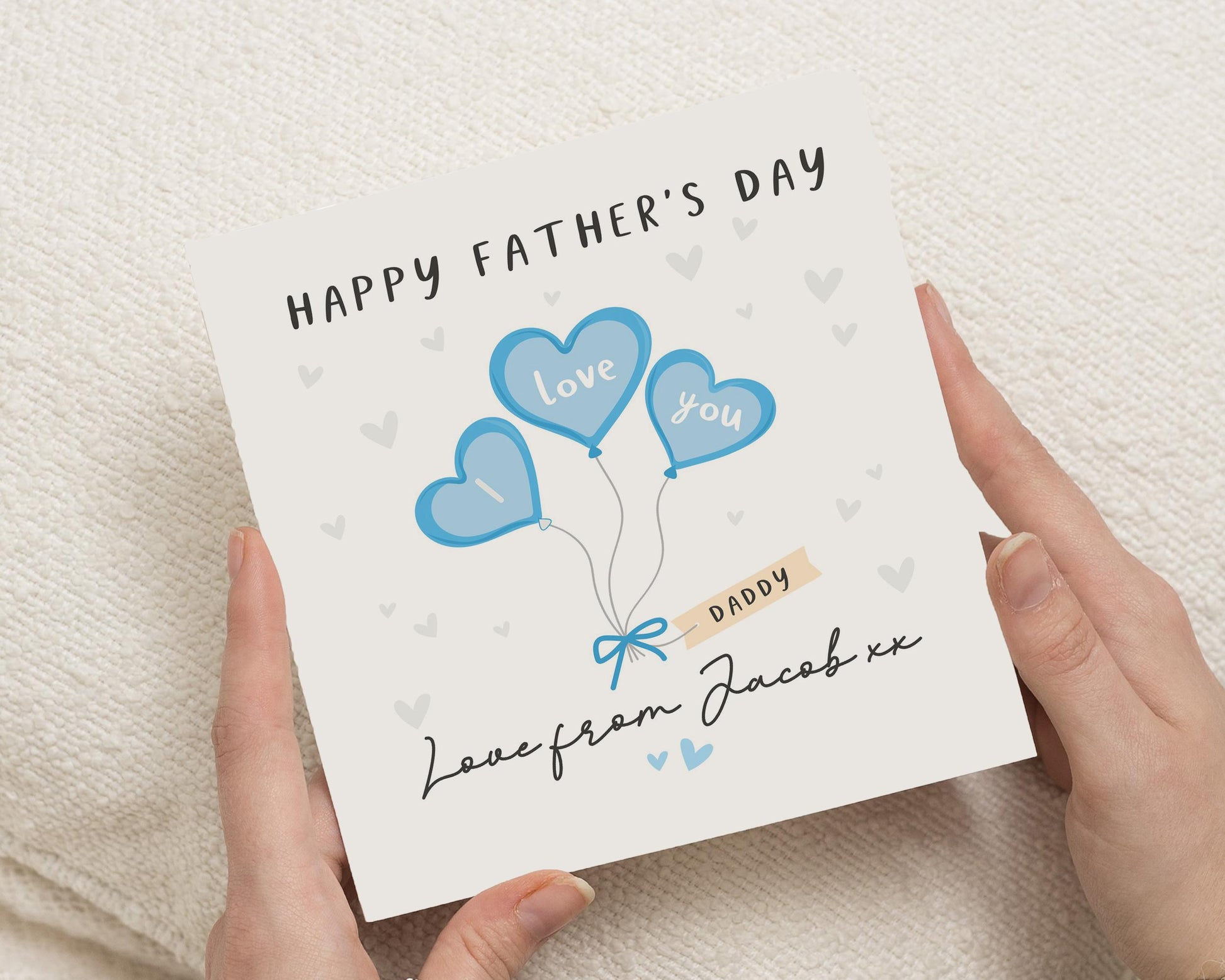 Fathers Day Card from Son, Personalised Fathers Day Card, Daddy Card, I Love You Daddy Card, Fathers Day Card for Dad