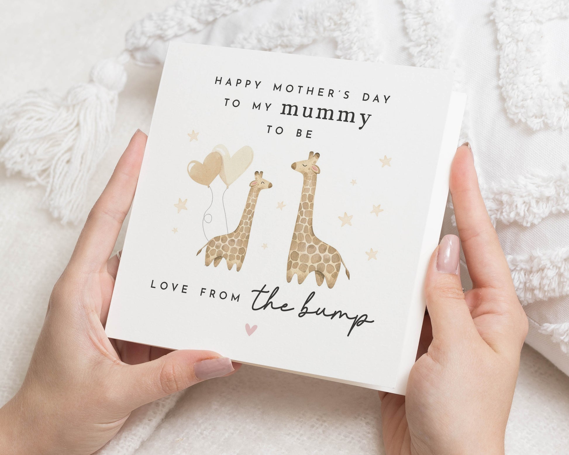 Mother's Day Card for Mummy to Be, Mother's Day Card from the Bump, Giraffe Mother's Day Card, Cute Mother's Day Card for Her
