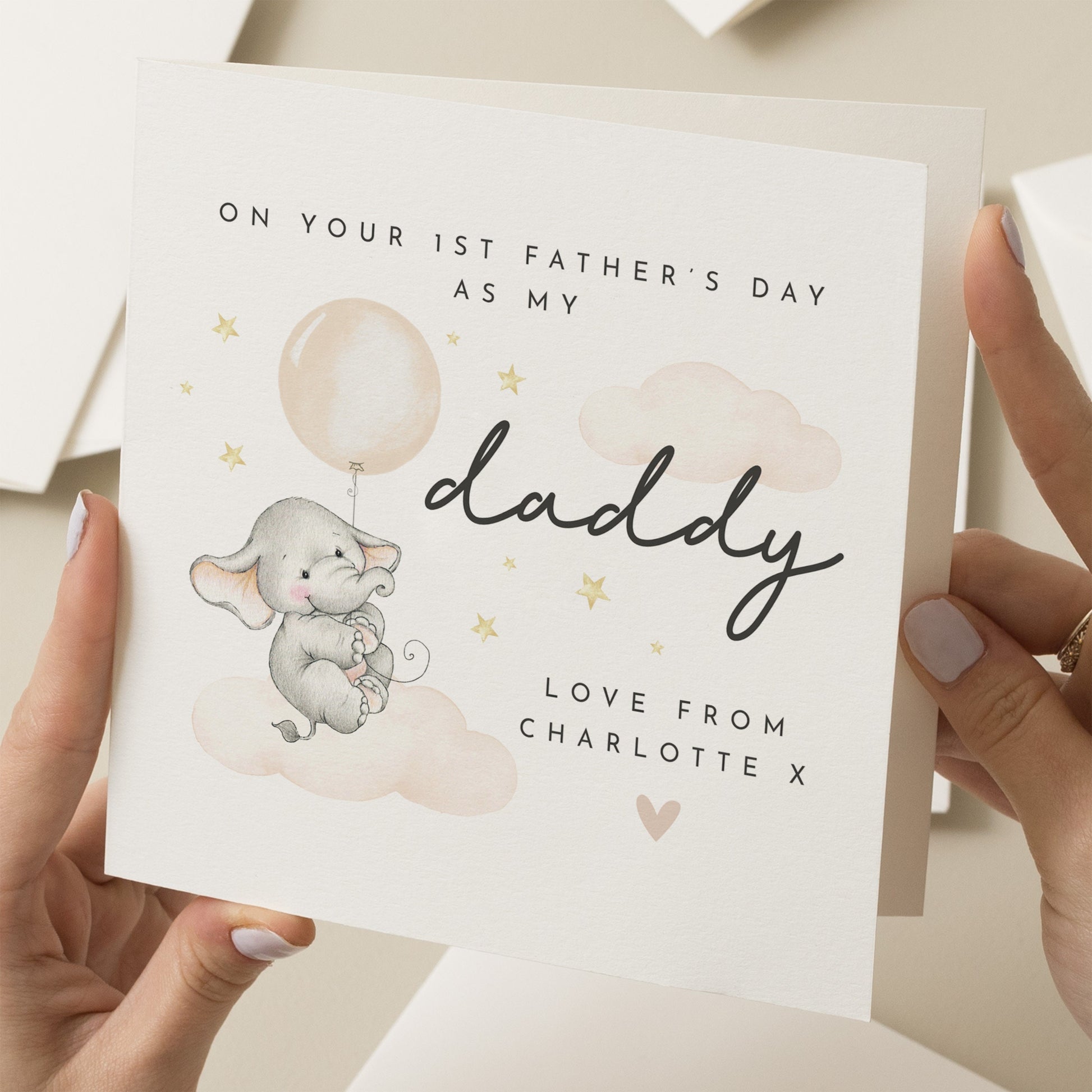 Personalised First Fathers Day 2024 Card, 1st Father&#39;s Day As My Daddy Card, 2024 Baby First Fathers Day Card, First Fathers Day Gift