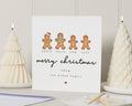 Personalised Family Christmas Card, Merry Christmas Card, Gingerbread Family Card, Custom Christmas Card, Christmas Card for Family