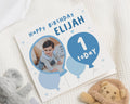 1st Birthday Card for Boy, Personalised Photo Birthday Card, First Birthday Card, 1 Today Card, Baby Birthday Card for Son, Grandson