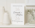 Personalised Wedding Card, Wedding Day Card, Congratulations Wedding Card, Custom Wedding Card for Couple, Newlyweds Card