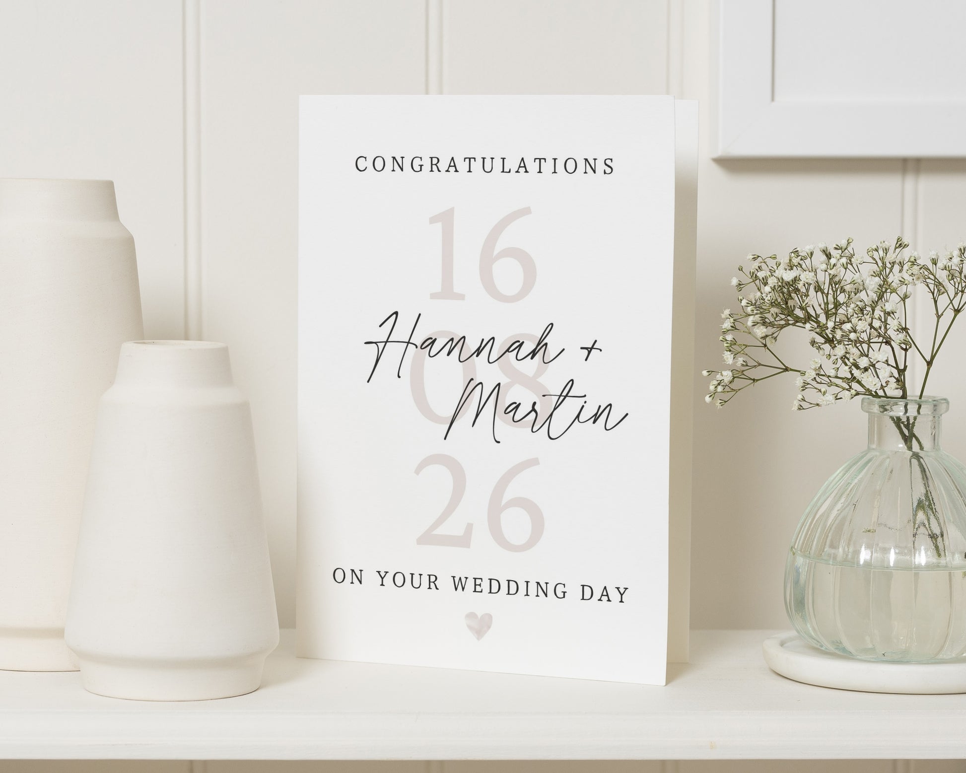Personalised Wedding Card, Wedding Day Card, Congratulations Wedding Card, Custom Wedding Card for Couple, Newlyweds Card