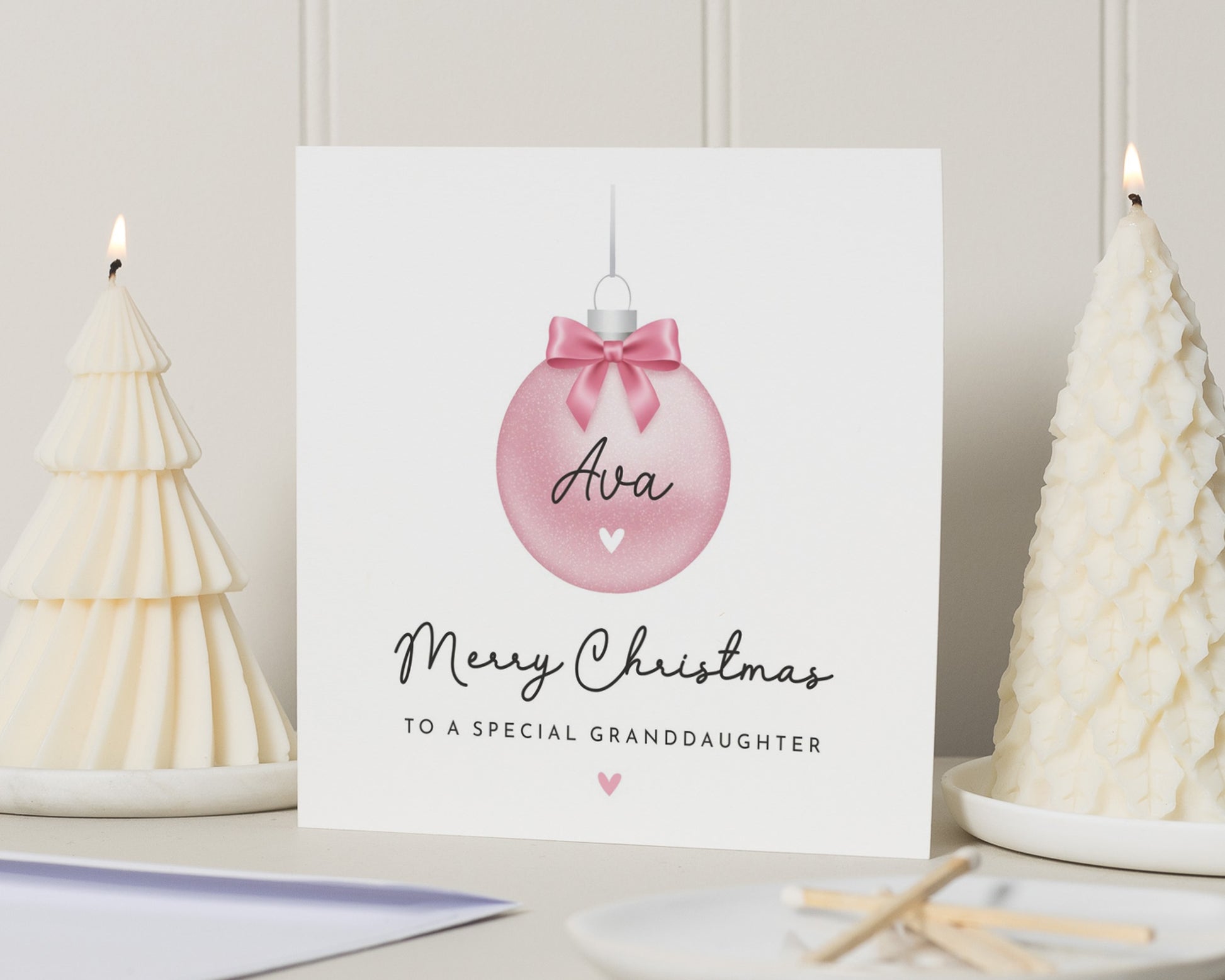 Christmas Card for Granddaughter, Personalised Granddaughter Christmas Card, Merry Christmas Card for Girl, Special Granddaughter Card