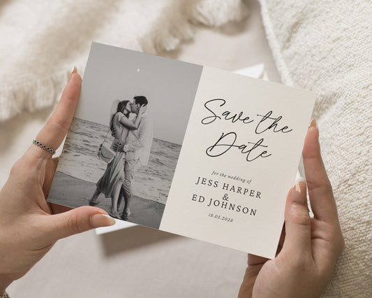 Personalised Save the Date Card, Wedding Save the Date Card, Photo Save the Date Cards, Simple Save the Date, Minimal Save the Dates