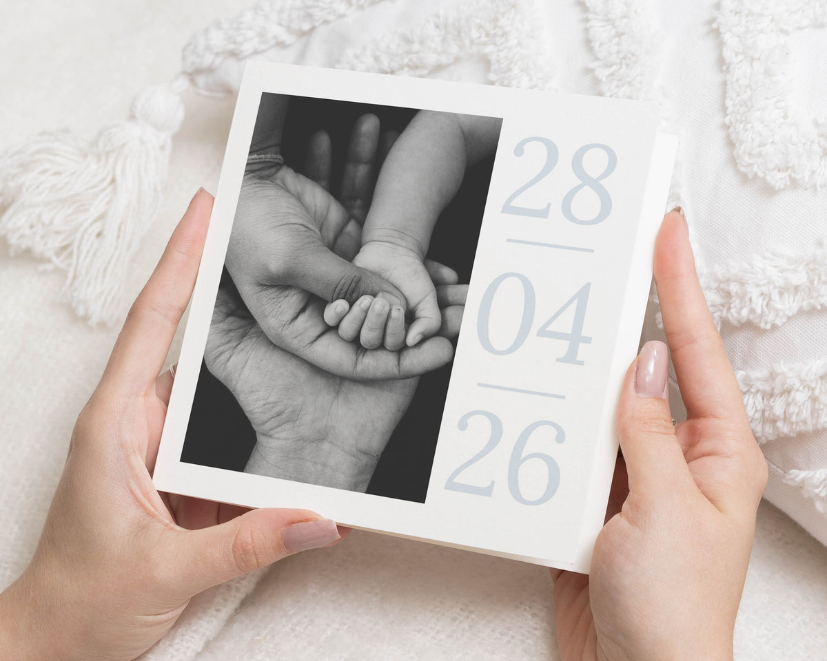 New Baby Card, Baby Announcement Card, Personalised Photo Baby Card, Birth Announcement Card, Baby Congratulations Card