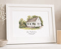 Personalised First Home Print, House Illustration Wall Art, New Home Gift, House Warming Gift, Watercolour Wall Art, 